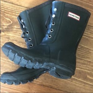 Hunter Lace Up Festival Boots